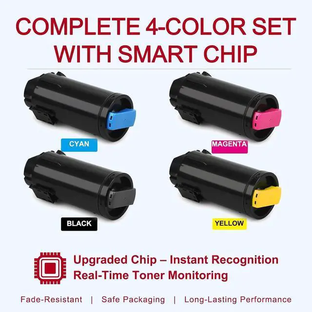 Alt view image 3 of 7 - Compatible with C500 C505 Toner 4-Pack CMYK, High pages13K