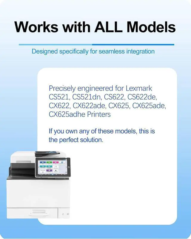 Alt view image 4 of 7 - MasaiMara 78C1U 78C1UK0 78C1UC0 78C1UM0 78C1UY0 Ultra High Yield Toner Cartridges for Lexmark CS521, CS521dn, CS622, CS622de, CX622, CX622ade, CX625, CX625ade, CX625adhe Printers (Black, 2-Pack)