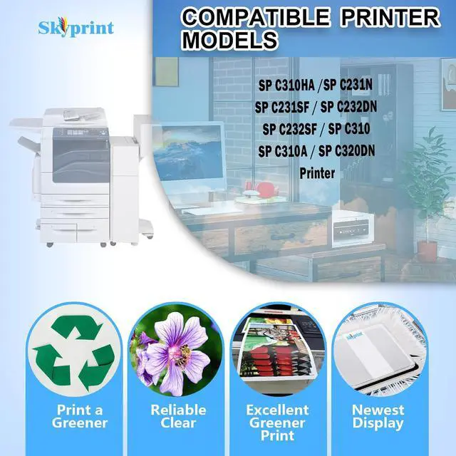 Alt view image 2 of 6 - SkyPrint SP C310HA Toner Cartridge 406475 406476 406477 406478