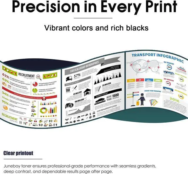Alt view image 4 of 6 - Juneboy 414A Black, Cyan, Magenta, Yellow Toner Cartridges 4 Pack