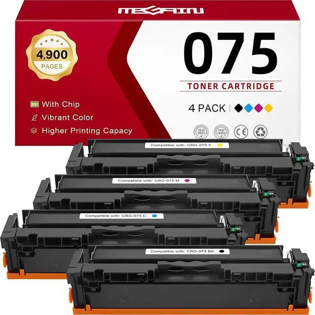 Main image of MEGAIN 075 Toner Cartridge Replacement for with Color Image Class MF665Cdw LBP646Cdw MF663Cdw Multicolor (with Chip, 4 Pack)