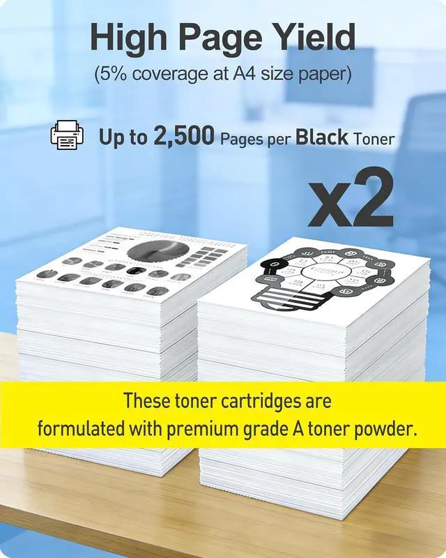 Alt view image 5 of 7 - MasaiMara 51B1000 Compatible Toner Cartridges for Lexmark MS317 MS317dn MX317dn MS417 MS417dn MX417de MS517 MS517dn MX517de MS617 MS617dn MX617de Printers (Black, 2-Pack)