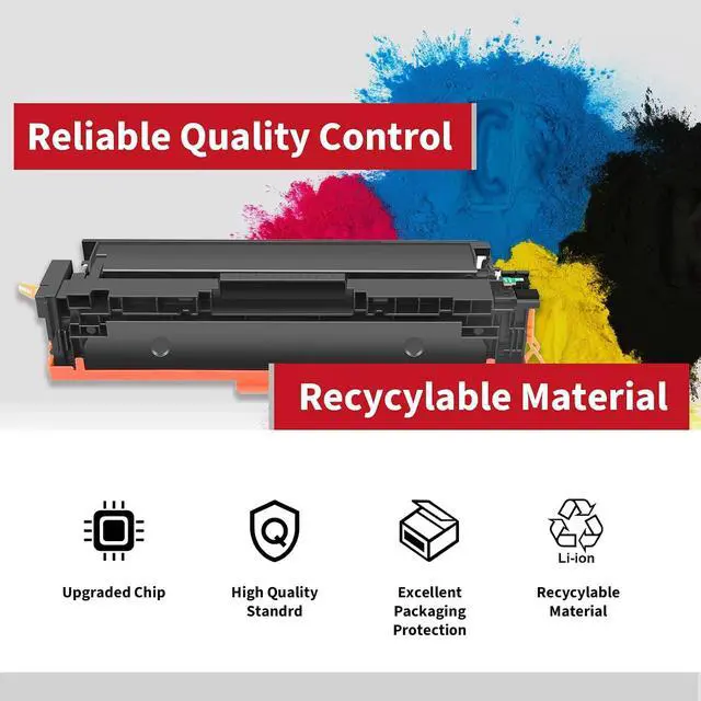 Alt view image 6 of 7 - 055H Toner Cartridge Set 4 Pack - Replacement for Canon CRG-055H 055 Toner Cartridge for Color imageCLASS MF741Cdw, MF742Cdw, MF744Cdw, MF746Cx, LBP664Cdw, LBP663Cdw, Printer Toner (055H, 1B 1C 1M 1Y)
