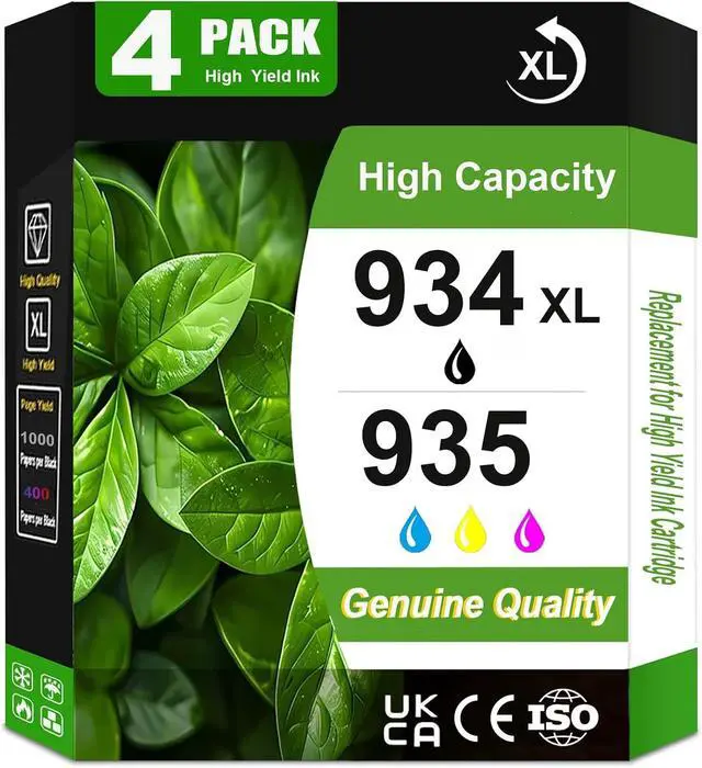 Main image of 934XL 935 High Yield Ink Cartridge Use for Officejet Pro 6200 6230 6835 Officejet 6812 6815 6820 6800 Printers (4-Pack)
