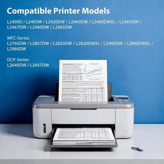 Alt view image 2 of 7 - TN830XL Compatible Toner Cartridge Replacement for Brother TN830XL TN830 TN830 XL/v/r Toner Use with DCP-L2640DW HL-L2405W HL-L2460DW HL-L2480DW MFC-L2820DW (4-Pack, Black, with Chip)
