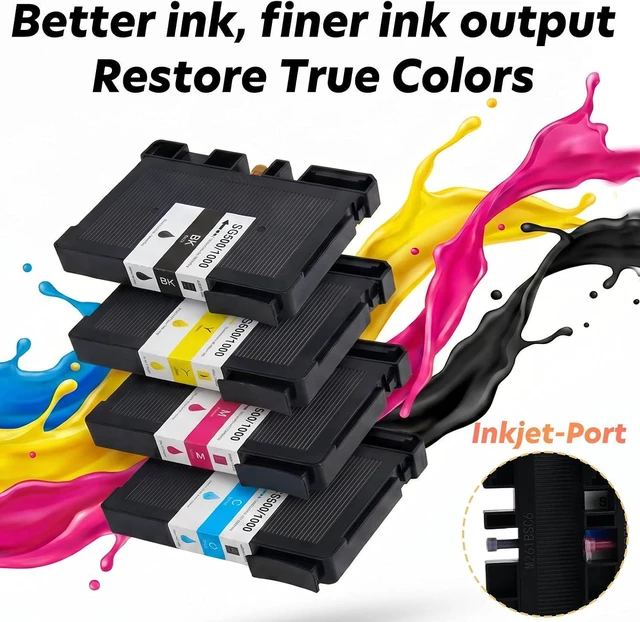 Alt view image 5 of 7 - Version 4.03 Sublimation Ink Cartridge Replacement for Sawgrass Virtuoso SG500/SG1000 Printers (BK/C/M/Y, 4 Pack), Compatible with Firmware Version 4.03