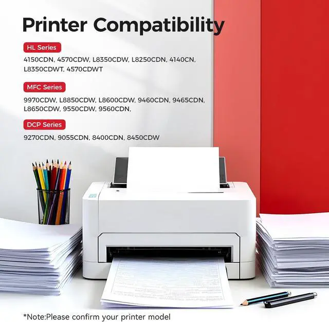 Alt view image 2 of 7 - TN336 Toner Cartridge Set 4-Pack Printer Replacement Compatible for Brother TN-336 TN331 TN315 MFC-L8850CDW HL-L8350CDW MFC-L8600CDW HL-4150CDN MFC-9970CDW DCP-L8400 L8450 HL-L8250 L8650 L8850 4570CDW