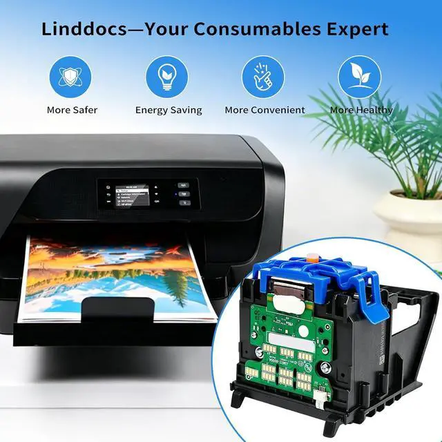 Alt view image 7 of 7 - 952 Printhead Compatible with HP officejet pro 8710 7740 8710 8715 8720 8725 8730 8740 Printer, Replacement for Parts 952 Printhead (1 Pack, with Chip)