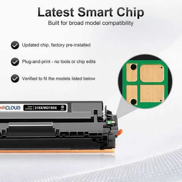 Alt view image 6 of 7 - 218X 2Black Toner Cartridgs Replacement for HP 218X 218A 3201dw MFP 3301fdw