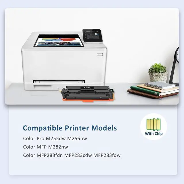 Alt view image 2 of 6 - 206A Toner Cartridges 4 Pack for HP 206A Laser Jet Pro MFP M283fdw M283cdw