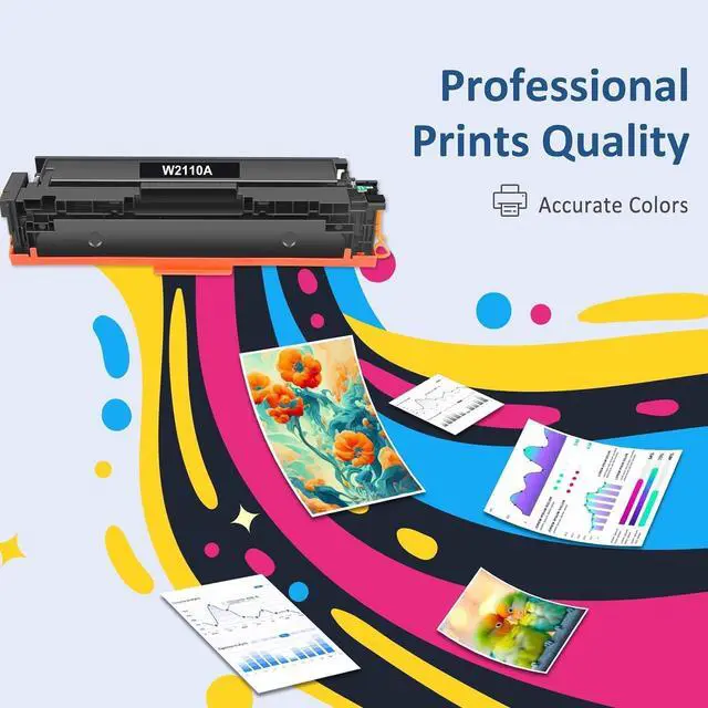 Alt view image 5 of 6 - 206A Toner Cartridges 4 Pack for HP 206A Laser Jet Pro MFP M283fdw M283cdw