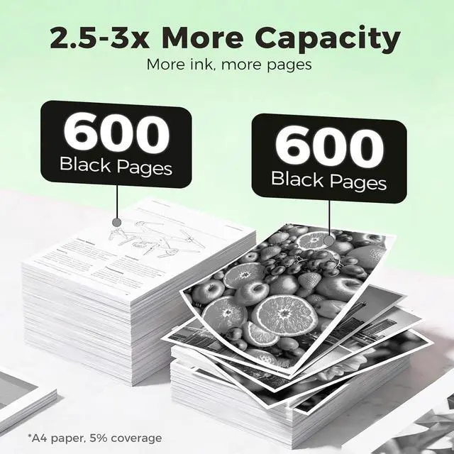 Alt view image 3 of 7 - 65XL Black Ink Cartridge Replacement for HP Ink 65 HP65 XL HP65XL BK 2-Pack for Envy 5055 5000 5052 5014 5070 5010 Deskjet 3755 3700 3772 2600 3752 2622 2652 2640 2655 3722 3720 Printer High Yield