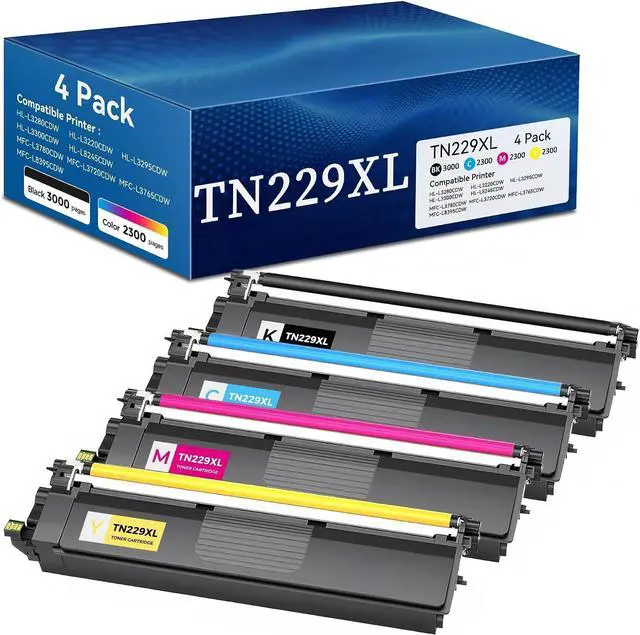 Main image of TN229XL Toner Cartridges 4 Pack Compatible for Brother TN2294PK TN-229XL