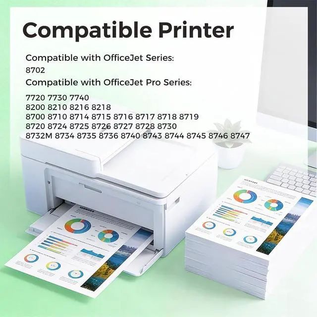 Alt view image 2 of 7 - 952XL 952 XL Ink Cartridge Combo Pack Replacement for HP952 HP952XL for Officejet Pro 8710 7740 8715 8720 8210 8702 7720 8730 8740 8216 8725 8700 8200 7730 PrinterBlack Cyan Magenta Yellow4-Pack