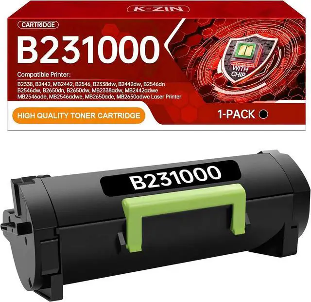 Main image of K-ZIN B2338 B231000 Black Toner Cartridge with Chip 3500 Pages