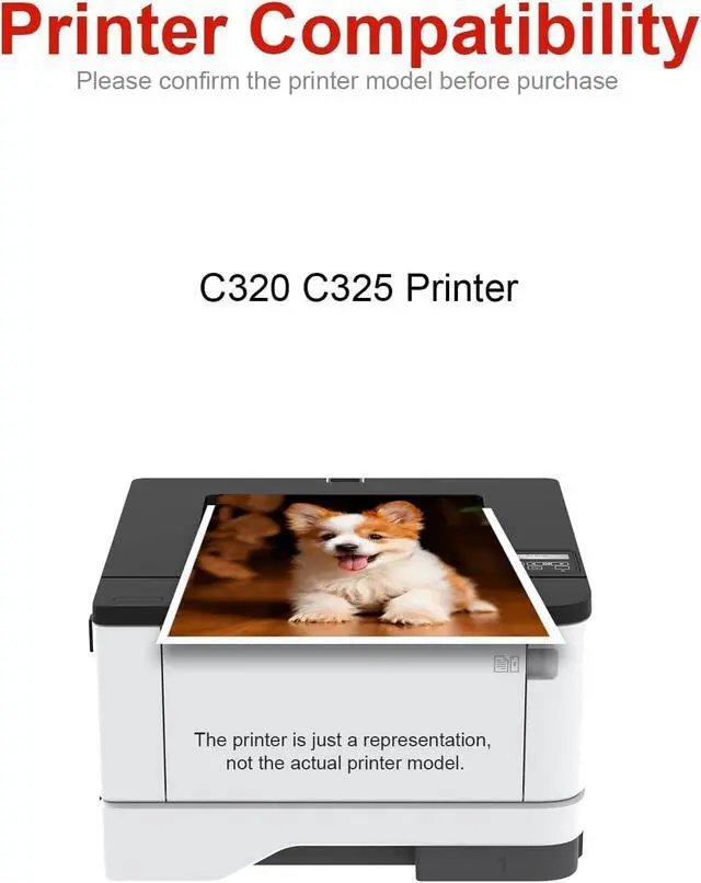 Alt view image 2 of 5 - C320 C325 Standard Capacity Toner Cartridge Replacement for 006R04823 006R04820 006R04821 006R04822 Toner Compatible for C320 C325 Printer, Black, Cyan, Magenta, Yellow, 4-Pack