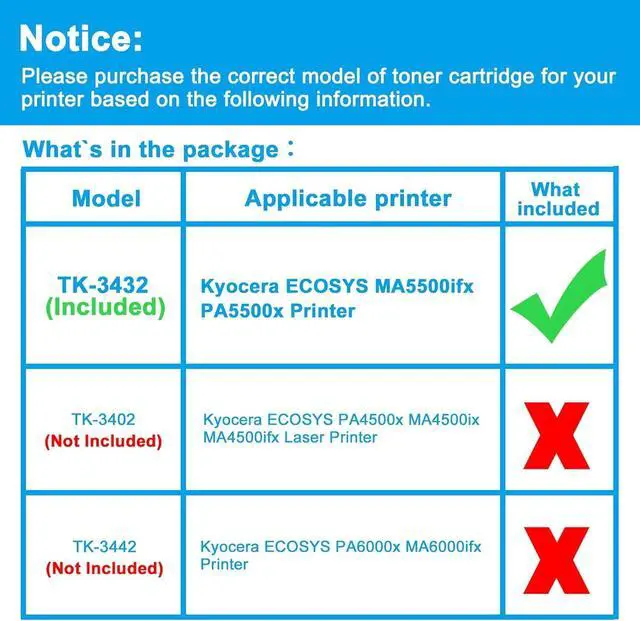 Alt view image 2 of 6 - LCL TK-3432 Black Toner Cartridge Compatible with Kyocera TK-3432 TK3432 TK3432K 1T0C0W0US0 Toner for ECOSYS MA5500ifx PA5500x Printer, 21,000 Pages (1-Pack)