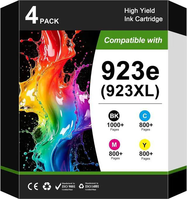 Main image of 923e 923XL Ink Cartridges(New Chip) for 8130e 8125e 8120e Printers(4 Pack)