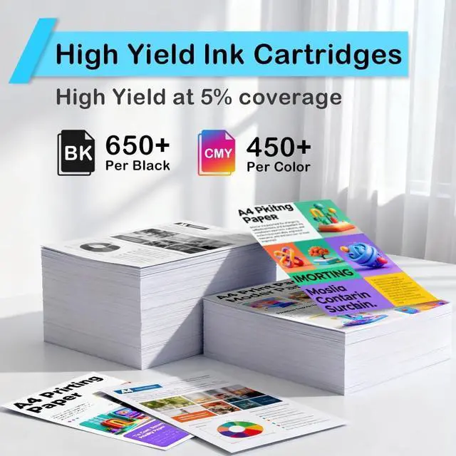 Alt view image 3 of 7 - 60XL Ink Cartridge Replacement for HP 60 Ink Cartridge Black and color Combo Pack 60XL High Yield Work for PhotoSmart D110 C4780 C795 C4680 C4650 Deskjet D2680 F2430 Envy 110 120 Printer (2Pack)