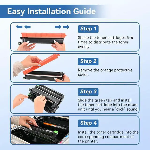 Alt view image 5 of 7 - MYTONER TN229XL TN229 Toner Cartridges 4 Pack for MFC-L3780CDW MFC-L3720CDW