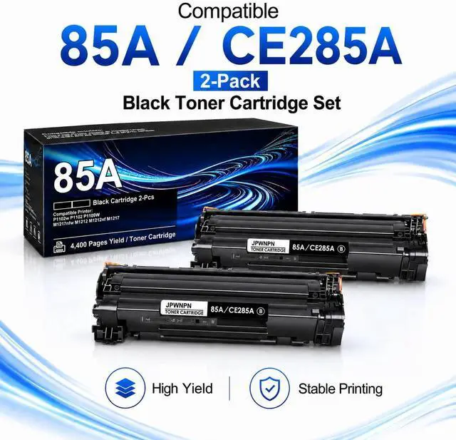 Alt view image 2 of 7 - 85A CE285A Black High-Yield Black Toner Cartridge 2-Pack