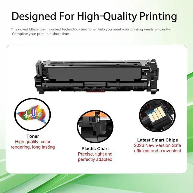 Alt view image 5 of 7 - 305A Black, Cyan, Magenta, Yellow Toner Printer Cartridges 4 Pack