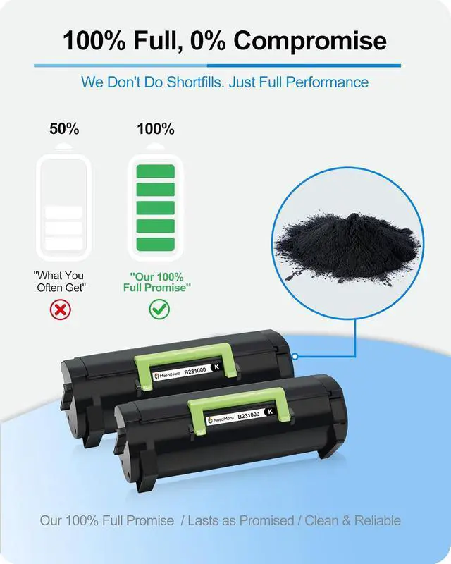 Alt view image 3 of 7 - MasaiMara B231000 Black Compatible Toner Cartridge for Lexmark B2338 B2338dw B2442 B2442dw B2546 B2546dw B2650 B2650dn B2650dw MB2338 MB2338adw MB2442 MB2442adwe MB2546adwe MB2650adwe Laser Printers