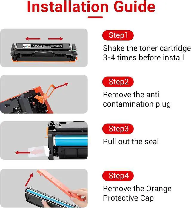 Alt view image 6 of 6 - 045 Toner Cartridge Set Replacement for Canon 045 045H mf632cdw toner