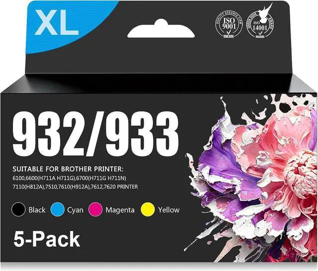 Main image of 932XL 933XL Ink Cartridge 5 Pack (2 Black, 1 Cyan, 1 Magenta,1 Yellow)