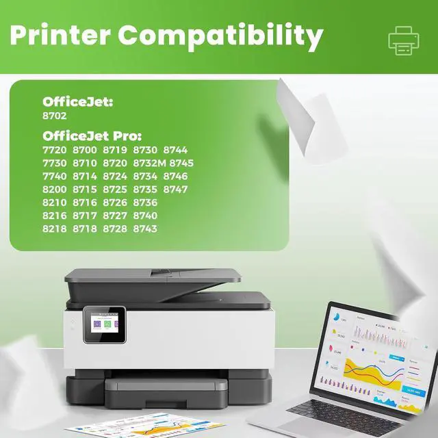 Alt view image 2 of 7 - 952XL Ink Cartridges Combo Pack for HP 952 XL 952XL HP952 Ink Cartridge