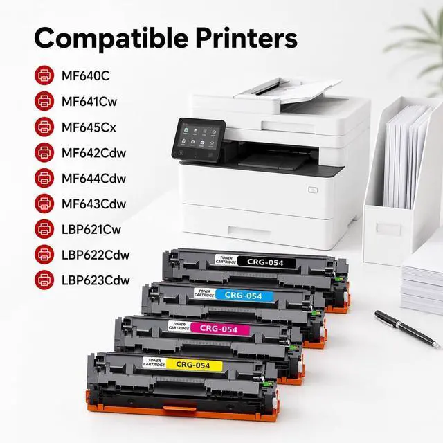 Alt view image 2 of 7 - 054 Toner Cartridge Set Compatible mf642cdw Toner cartridges (4PK, BKCMY)
