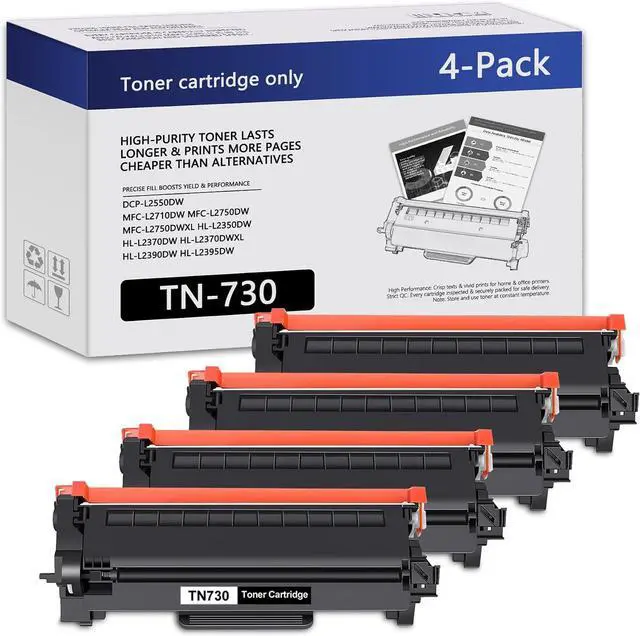 Main image of TN730 Toner Cartridge 4-Pack Page Yield Up to 1,500 Pages