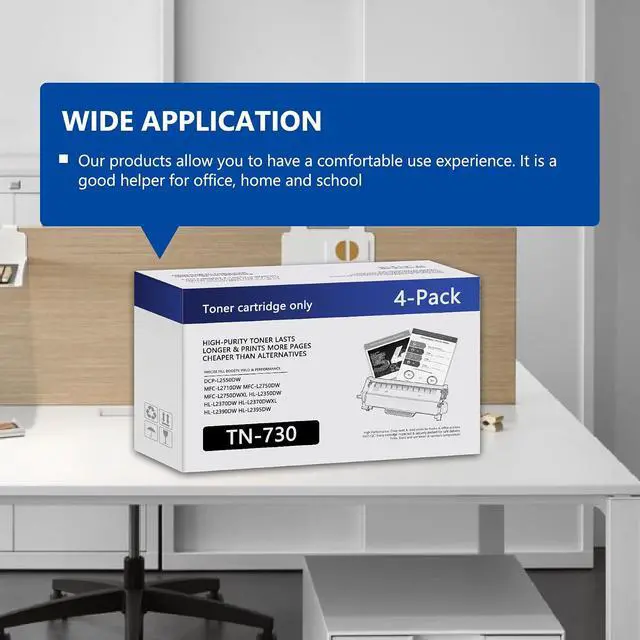 Alt view image 6 of 7 - TN730 Toner Cartridge 4-Pack Page Yield Up to 1,500 Pages