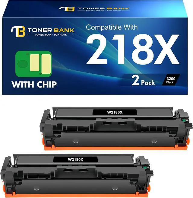 Main image of W2180X 218X Black Toner for HP 218X Black Toner Cartridge High Yield 2 Pack
