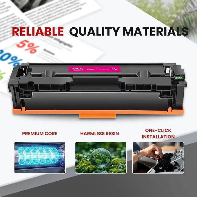 Alt view image 4 of 7 - 1-Pack CRG 054 High Yield Magenta Toner Cartridge Replacement for Canon CRG 054 for imageCLASS MF642Cdw MF644Cdw MF640C MF641Cw MF643Cdw MF645Cx LBP621Cw LBP622Cdw LBP623Cdw Printer