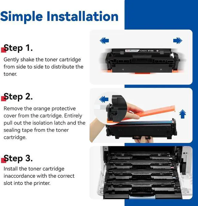 Alt view image 5 of 6 - 414X Toner Cartridges 4-Pack High Yield Compatible for HP Pro MFP M479fdw