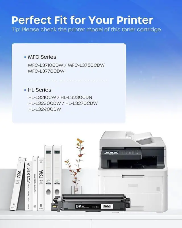 Alt view image 2 of 7 - TN227 TN-227BK/C/M/Y Toner Cartridges Replacement for Brother TN227 5 Pack