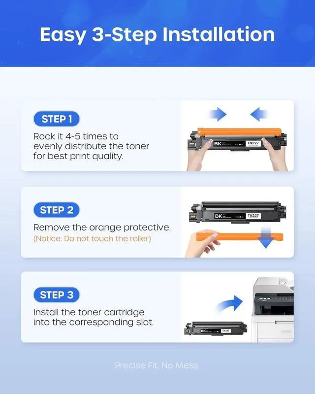 Alt view image 4 of 7 - TN227 TN-227BK/C/M/Y Toner Cartridges Replacement for Brother TN227 5 Pack