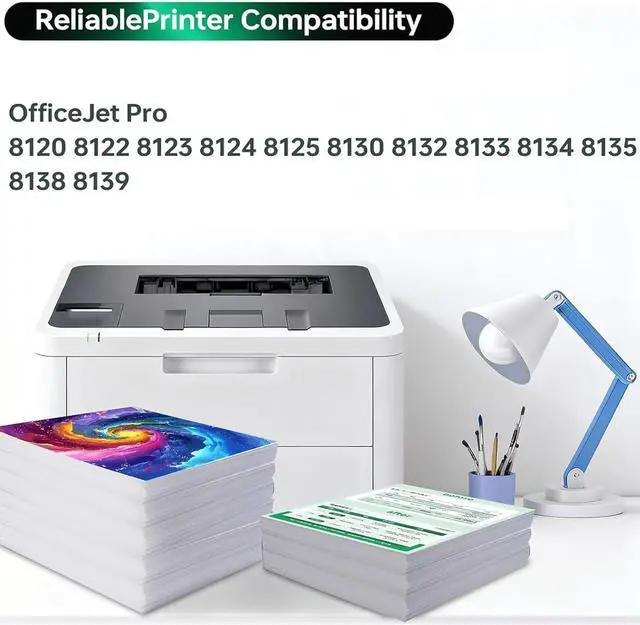 Alt view image 2 of 7 - 923 XL High Yield Ink Cartridges Combo Pack Replacement for HP 923 / 923e XL Ink Cartridges Work with for HP OfficeJet Pro 8120/8123/8130/8133 Printer (4 Pack BK/C/Y/M)