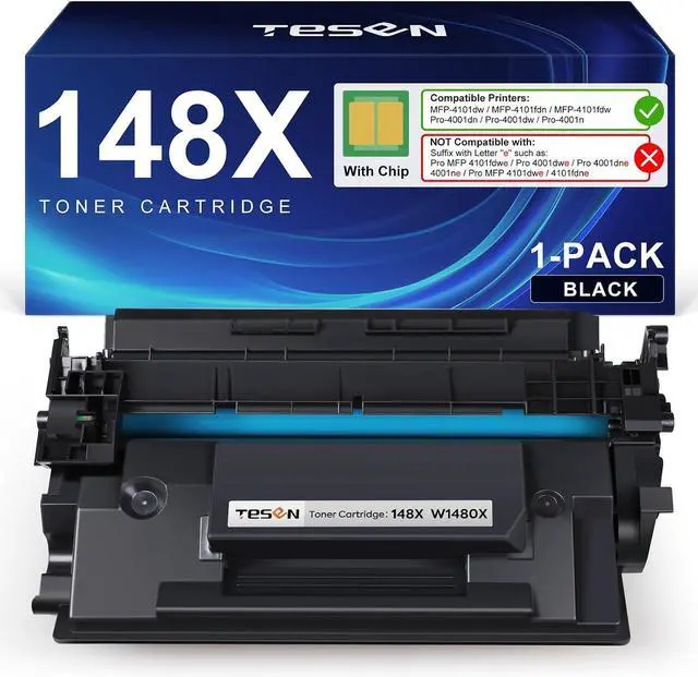 Main image of TESEN 148X Black High Yield Toner Cartridge 4001n 4101fdw 1 Pack