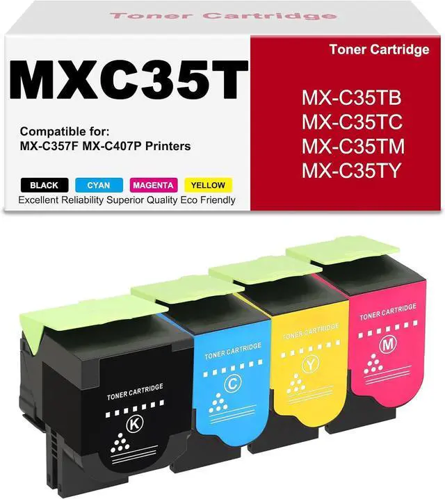 Main image of Compatible MX-C35T Toner 4-Pack CMYK High Yields 27k Pages