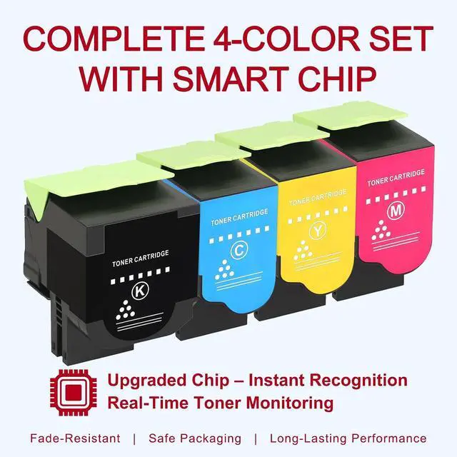 Alt view image 3 of 7 - Compatible MX-C35T Toner 4-Pack CMYK High Yields 27k Pages