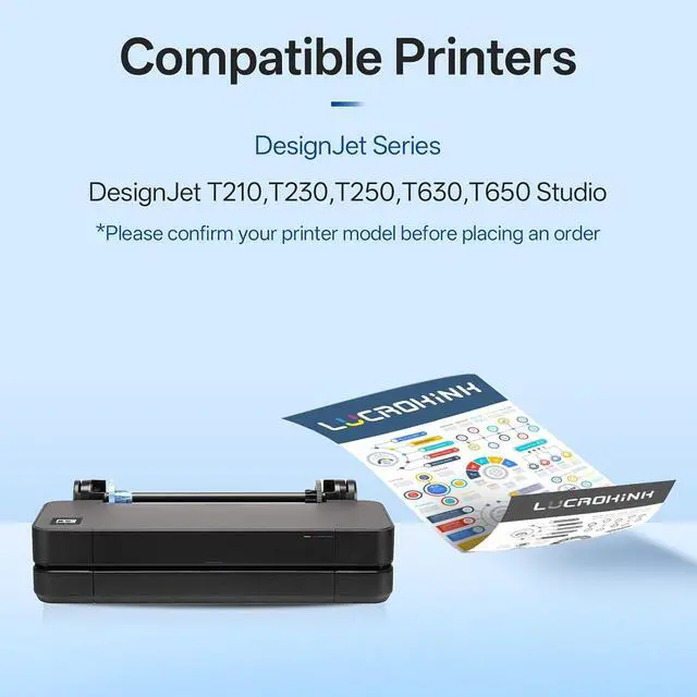 Alt view image 2 of 7 - 712XL Ink Cartridges Replacement for HP 712 712XL Ink Cartridges Combo Pack for HP DesignJet T210 T230 T630 T650 Studio Plotter Printer(4 Pack, Black, Cyan, Yellow, Magenta)