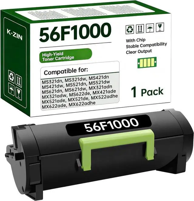 Main image of K-ZIN MS521 56F1000 Black Toner Cartridge with Chip 6000 Page