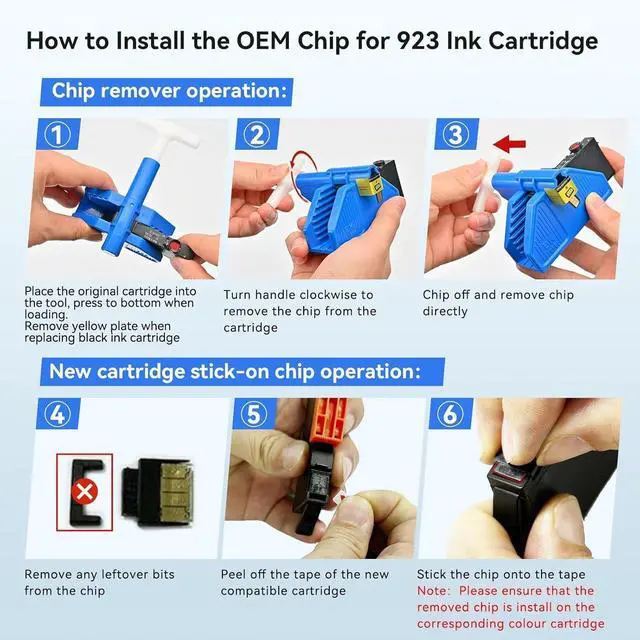 Alt view image 6 of 7 - TOKYOINK 923 Ink Cartridges Combo Pack Replacement for HP 923 Ink Cartridge