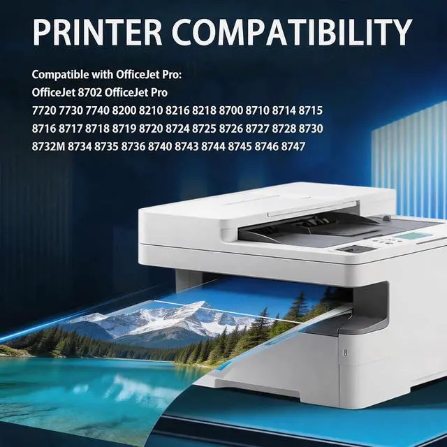 Alt view image 3 of 7 - 952XL Ink Cartridges Combo Pack Replacement for HP 952 XL Work for OfficeJet 8702 OfficeJet Pro 7720 7730 7740 8200 8210 8216 8218 8700 8710 8714 Printers 4-Pack Black Cyan Magenta Yellow