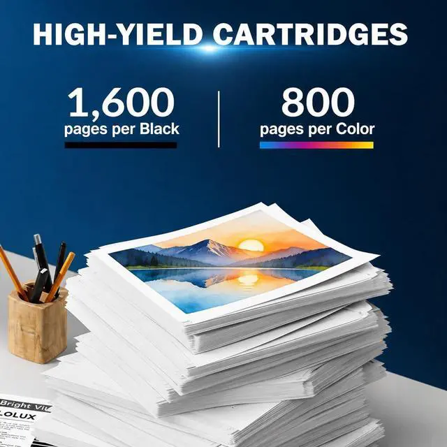 Alt view image 4 of 7 - 952XL Ink Cartridges Combo Pack Replacement for HP 952 XL Work for OfficeJet 8702 OfficeJet Pro 7720 7730 7740 8200 8210 8216 8218 8700 8710 8714 Printers 4-Pack Black Cyan Magenta Yellow