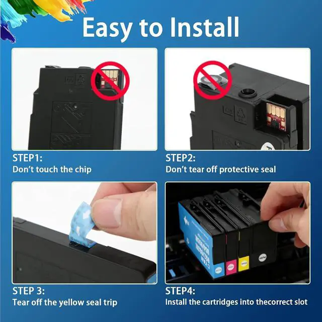 Alt view image 5 of 7 - 952XL Ink Cartridges Combo Pack Replacement for HP 952 XL Work for OfficeJet 8702 OfficeJet Pro 7720 7730 7740 8200 8210 8216 8218 8700 8710 8714 Printers 4-Pack Black Cyan Magenta Yellow