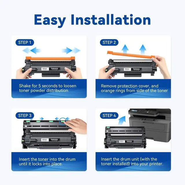 Alt view image 4 of 6 - Compatible TN830XL Toner Cartridge Replacement for Brother TN830