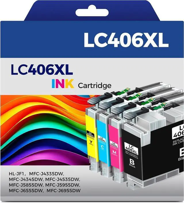 Main image of LC406XL Ink Cartridges Compatible with Brother MFC-J4335DW, MFC-J5855DW